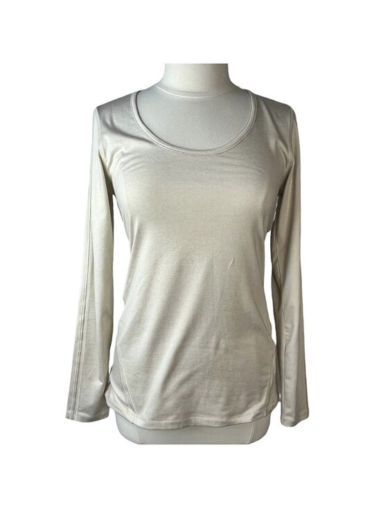 Hind Tops - Hind Workout Long Sleeve Tshirt Medium Beige Tan Activewear Gym
